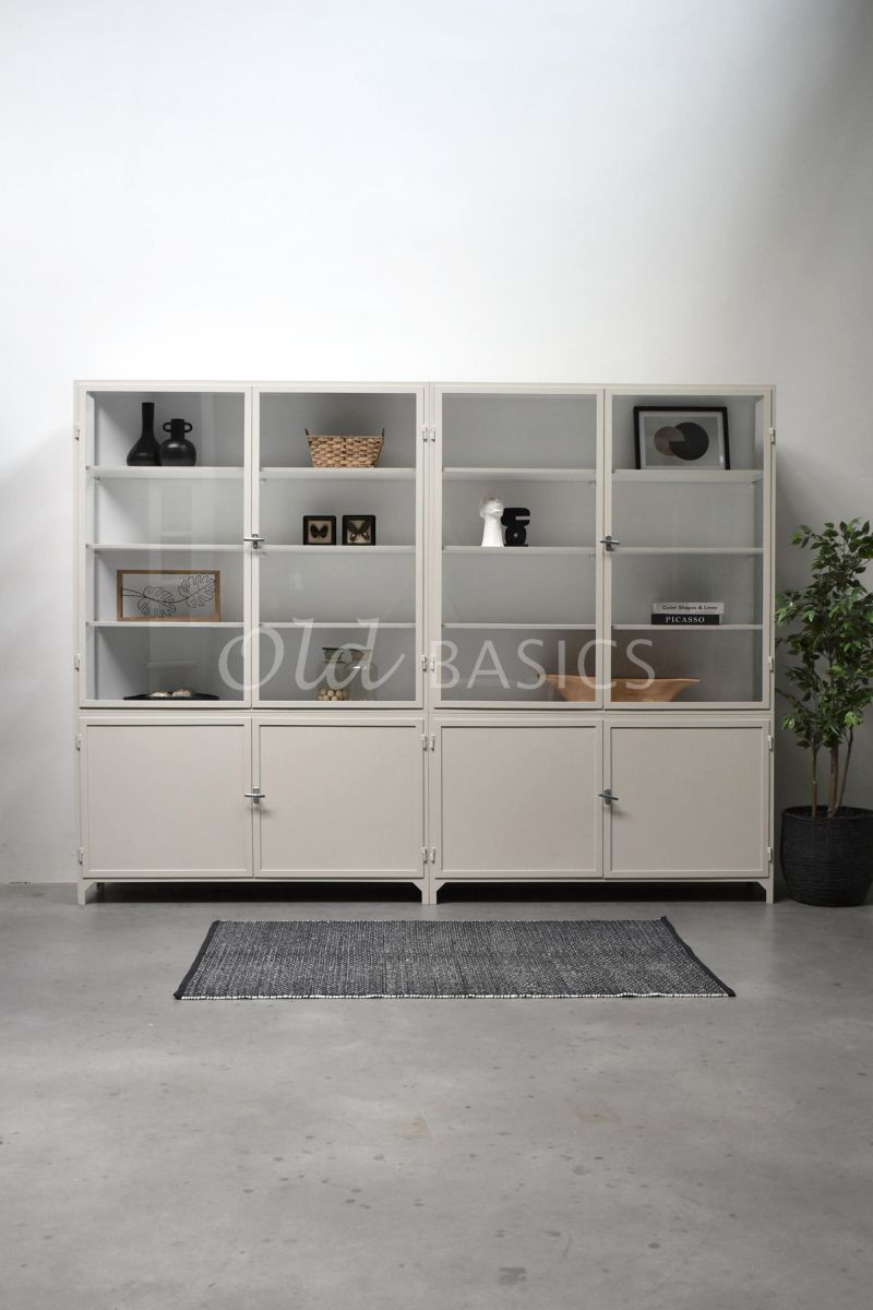Detail van Apothekerskast Demi Lovely Linen, 4 deuren